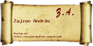 Zajzon András névjegykártya