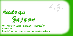 andras zajzon business card